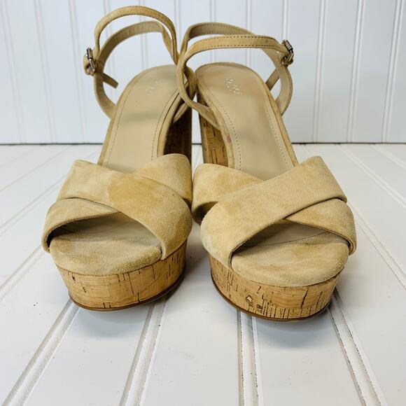 Botkier Plateau Nude Suede Platform Heels Sz 9 NWOT - Picture 3 of 9
